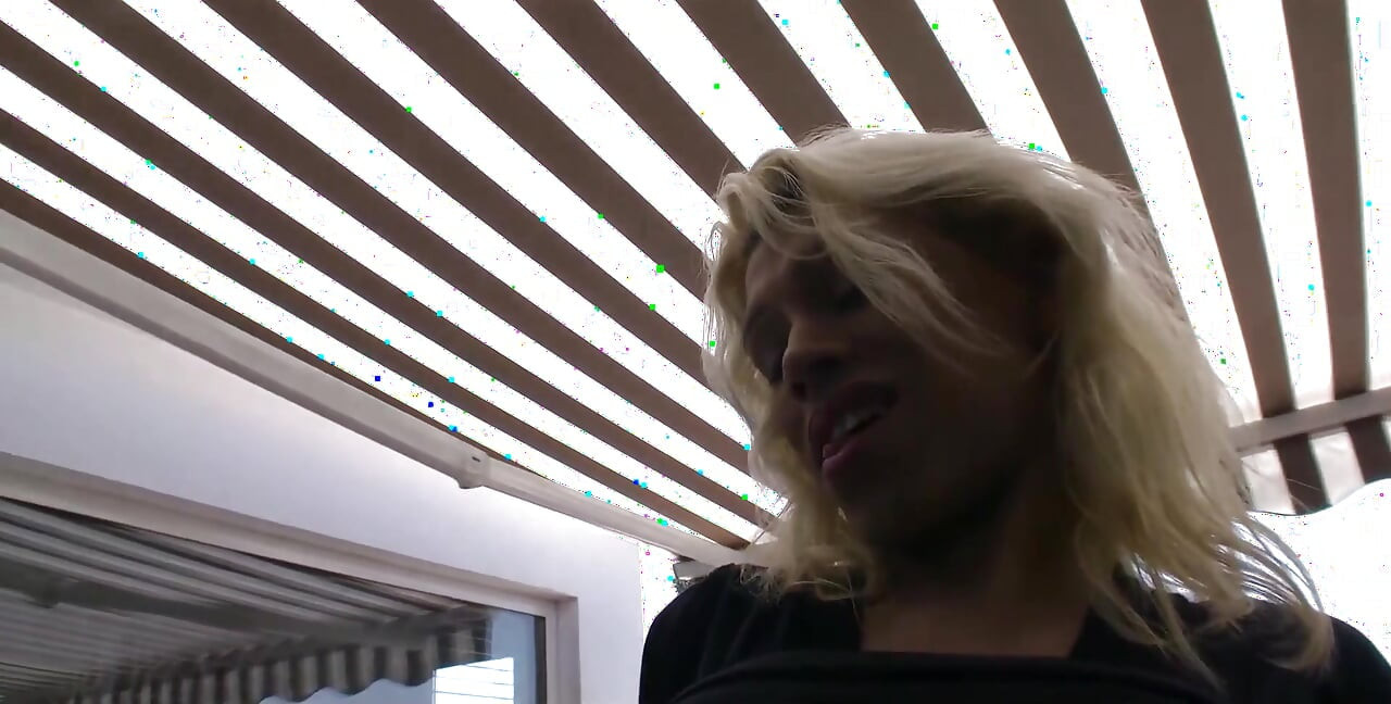 Blonde Shemale Lara with Straight Guy