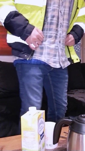 Key moment from "German Girlfriend TinyEmily tricked electrician Guy to Cheating Fuck"
