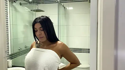 My Neighbor Likes to Have Her Pussy Filled with Milk Before She Goes to Exercise in the Morning.