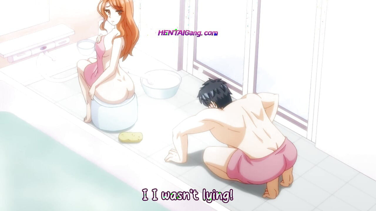 Big cock teenager washes and fucks his eager young MILF wife right on the slippery bathroom floor (Subbed) (Uncensored)