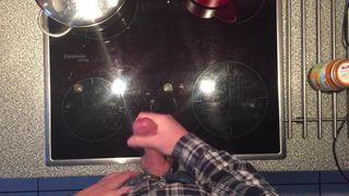 Wank in kitchen