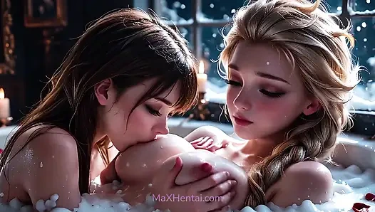 Hot Bath Time with Pussy Eating (Exclusive 3D Anime) AI Generated