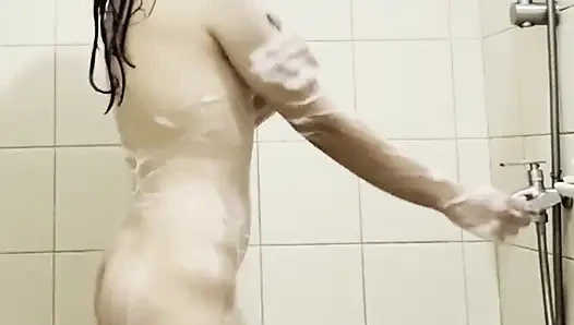 Petite Pinay Filipina Teen Whore Fingers Her Hairy Pussy in Shower