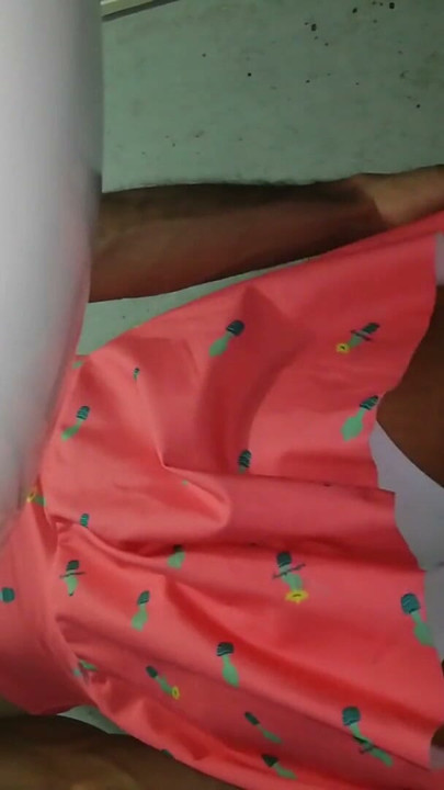 Cute hot schoolgirl showing her white panties under skirt with POV surprise | Clip 1