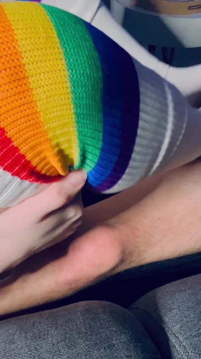 I Sockjob My Stepbrother with Long Socks