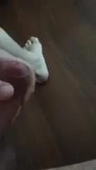 Uncut cumming after long edge session