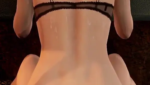 Stepsister Struggling Dick at Couch