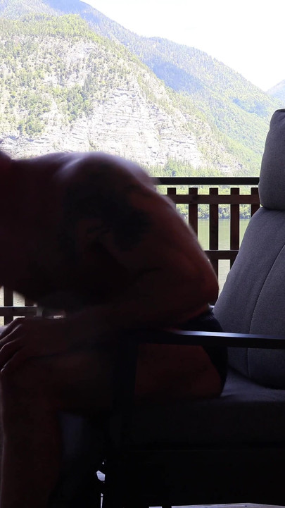 Don’t Wake the Neighbors: Risky Outdoor Balcony Sex & Raw Creampie in the Alps