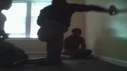 While her friend watch