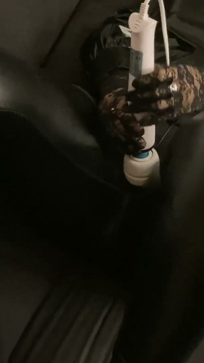 Black High Heel Mules and Leggings Fetish Masturbation | Clip 1