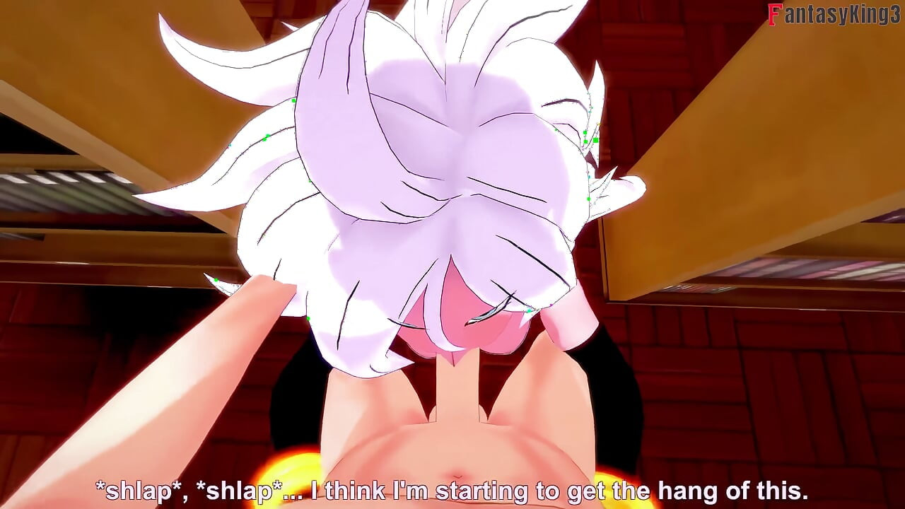Android 21 se masturba en la biblioteca y la ayudo - serie dragon ball zex