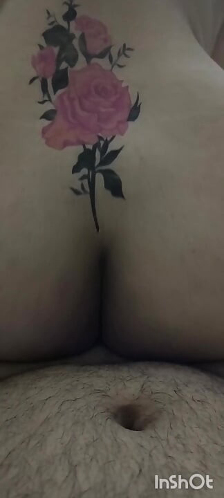 Fresh temporary Tattooed ass for my wife