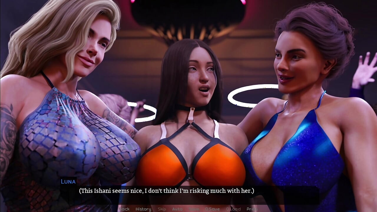 丰满的luna在夜总会派对上被两个成熟的futas Ishani和Taylor困住