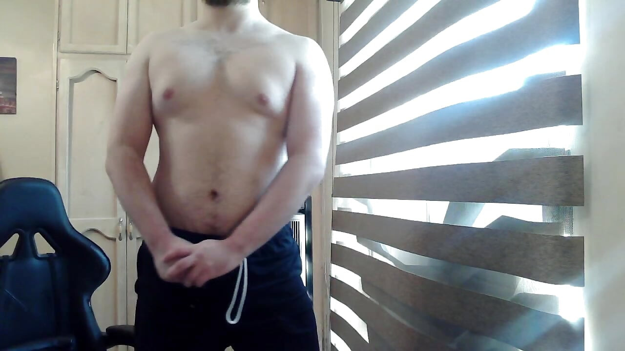 Hot muscular stud pumps iron