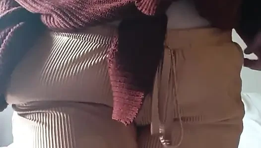 Stepmom takes off her clothes in front of the camera and sends them to my colleagues