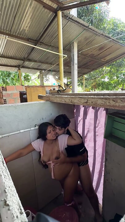 Horny Stepsister Calls Her Husband's Stepcousin From the Bathroom to Have Him Fuck Her