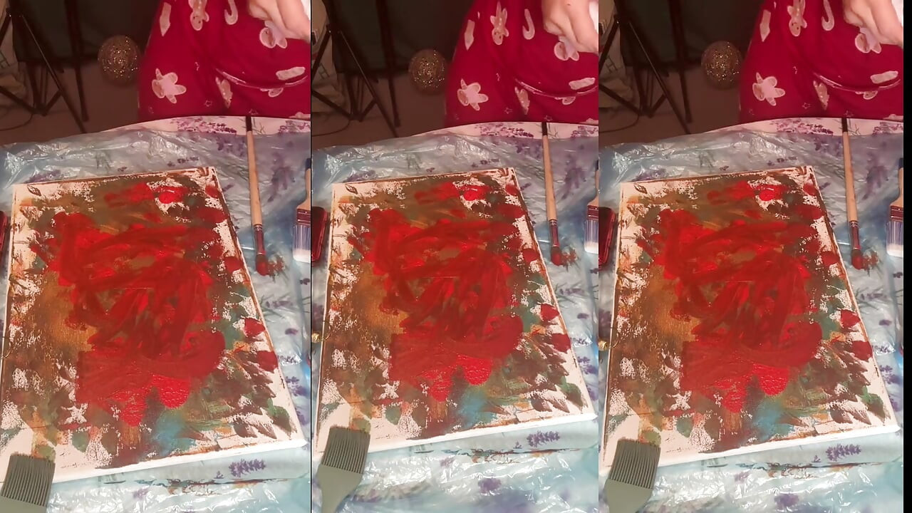 במשקפיים גדולים אסמר אמנות אקריליק פורחת בערפל חלק 2