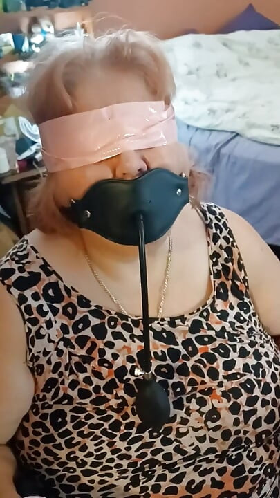 Short Clip of My Newest Gaged Tied up
