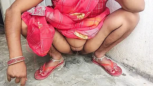 The newly married sister-in-law is putting eggplant in the in memory of her husband.