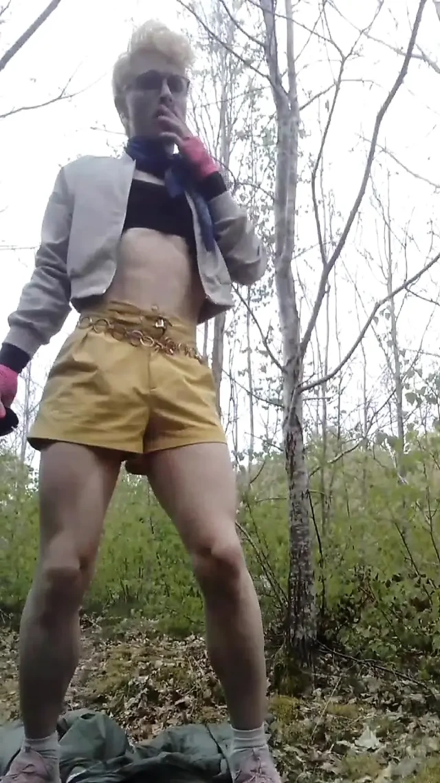 Sissy fag Jes public park
