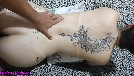 Curious Goddess - hot milf Brunette pussy licking big ass big black cock fucking