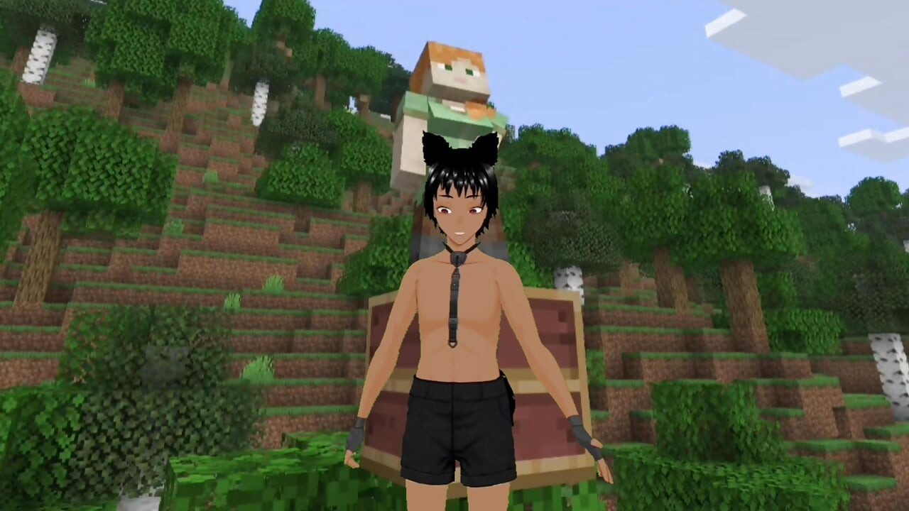 Minecraft mod Needs of Nature - Steve and alex masturbating and showing off some features! Like Cum!