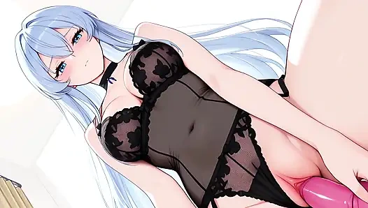 Esdeath datang untuk membeli pakaian dalam seksi baru dan bersenang-senang dengan dildo merah muda. Esdeath Hentai Cosplay