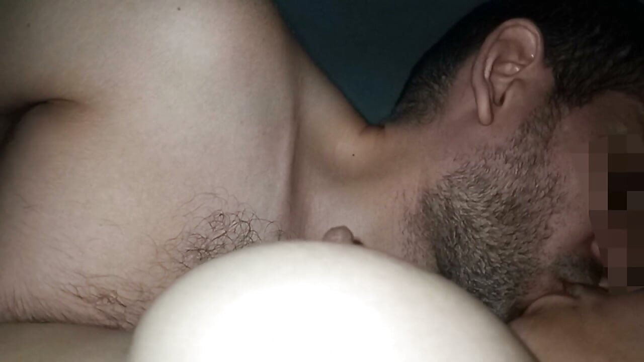 Sucking Her Sweet Nipples While We Fuck Missionary Makes My Busty Wife Moan Very Well