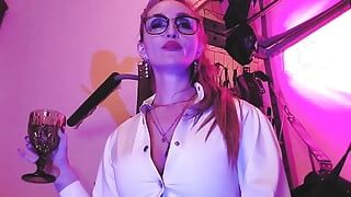 Femdom Mistress Eva Latex Dominatrix Fetysz MILF Okulary gorąca seksowna bogini BDSM Kink