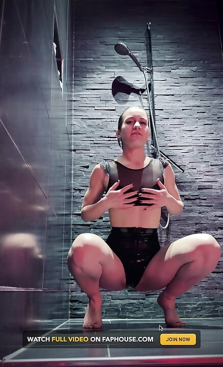 Ass Worship Fetish Striptease in the Shower