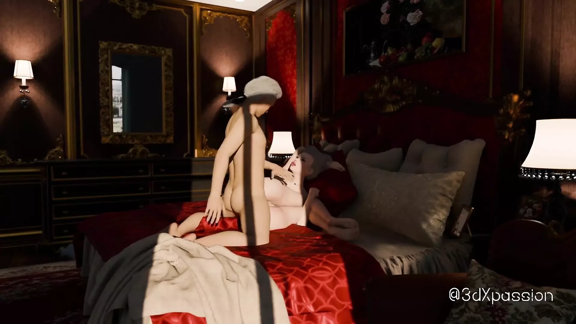 Je suis ton esclave coquine, baise-moi plus fort ! Une jeune femme à gros nichons se fait baiser dans une chambre luxueuse