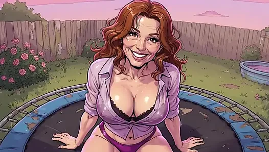 Jumping on Trampoline
