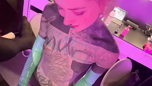 Heavy Tattoo Pegging - Boyfriend Gets Fucked & Fingered Deep