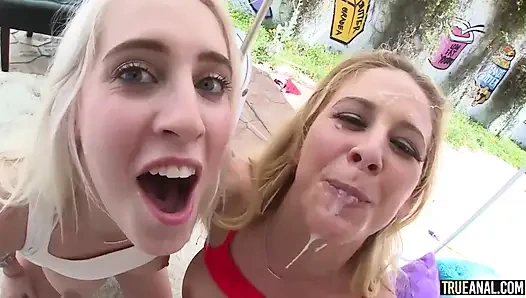 True Anal - Cadence lux und Cherie Devilles trash-talk-dreier
