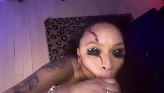 Porsha carrera lagi asik nyepong kontol sampai dicrot di muka - pov