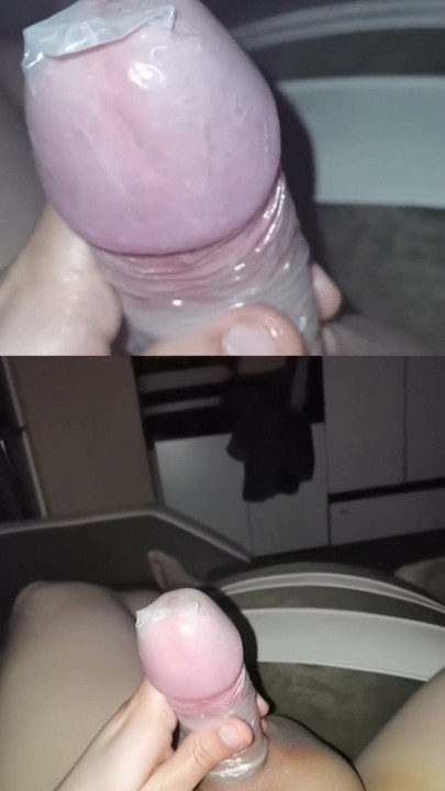 Loud Moaning Cum In A Condom After I Caught My Bestie Taking A Shower | Clip 2