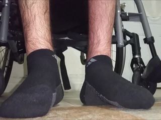 Moje paraplegické nohy s ponožkami