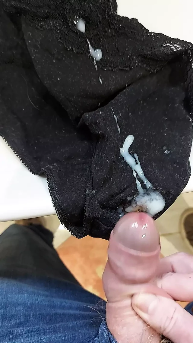 Dirty panties in bathroom