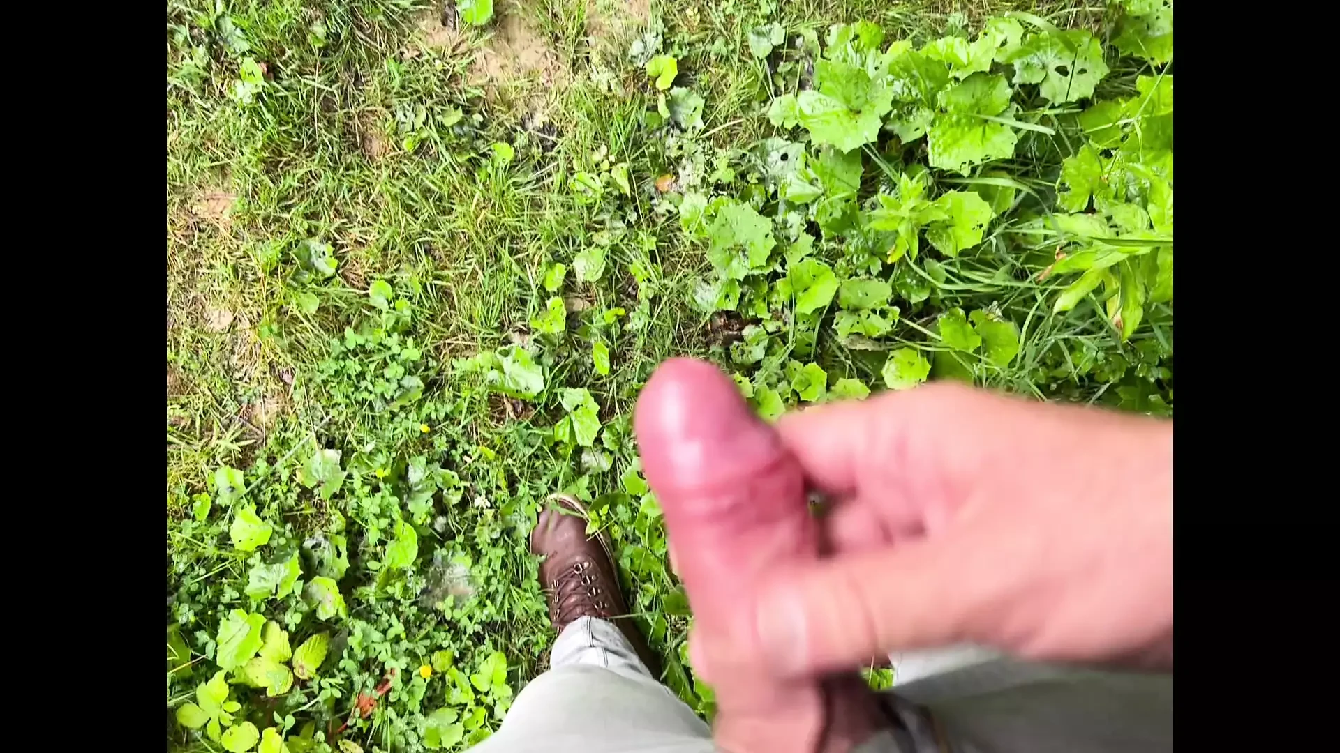 Melancap dan berjalan melalui hutan