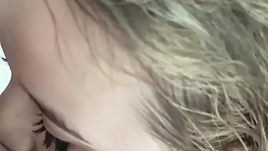 Hot blonde gets hot in the shower