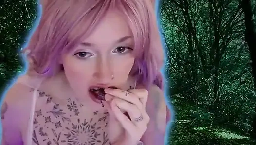Giantess V0re POV Fantasy Fairy Giantess Devours High-cal Human Prey - Throat Bulge Swallows & Digestion Tease!
