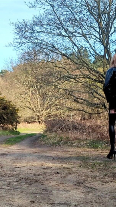 Thrilling moment from "Tranny Playing at the Forest Car Park"
