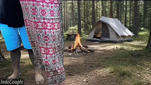 real Husband and wife went for camping to Forest.sex in Forest with blasting sounds