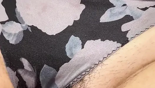 This Morning I Dropped by My Hairy MILF Neighbor's House and Came All Over Her Panties