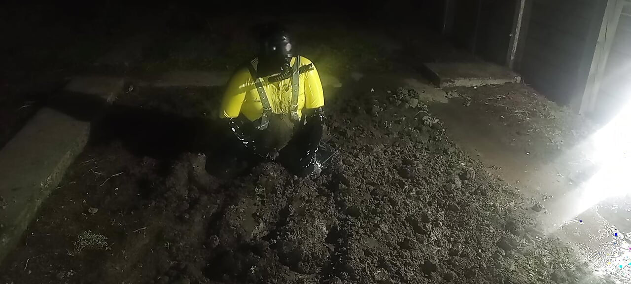 Latexový Biohazrad drone Šukání s Bahnem