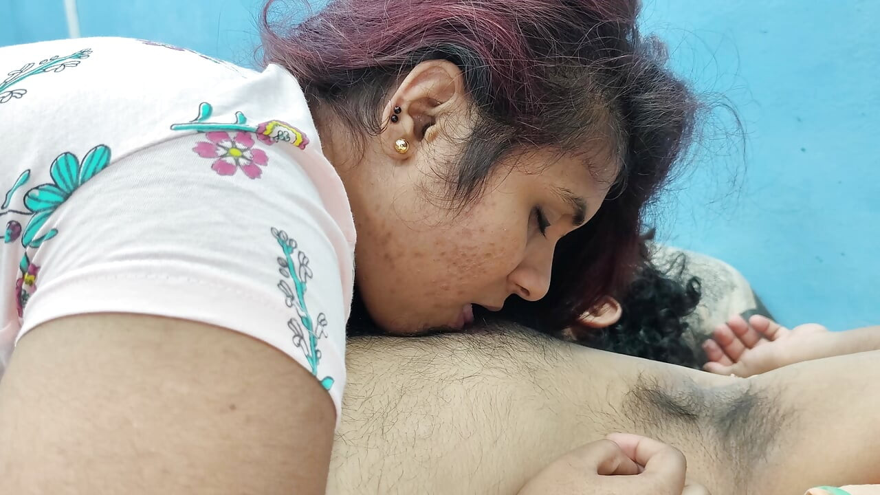 Girl licking and romance with boy