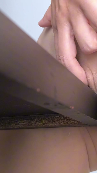 hard clit friction on the table edge | Clip 1