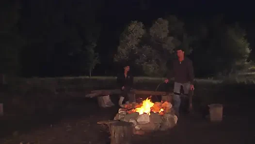They lit a bonefire at the wilderness and fuck all night
