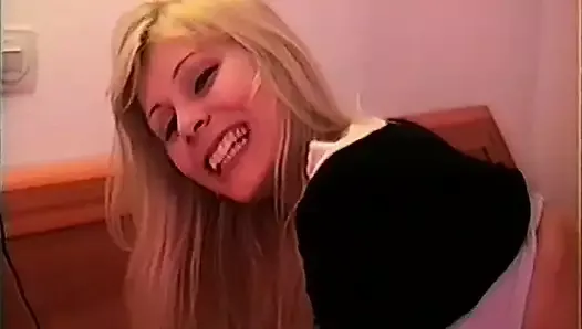 I fuck a friend's blonde sister Katerina eastern girl with nice bulging boobs and record her