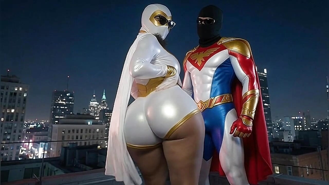 Petite Superheroine Showing and Twerking Her Massive Ass